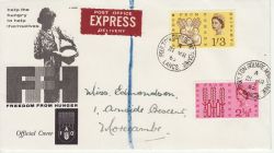 1963-03-21 Freedom From Hunger Stamps Morecambe cds (80767)