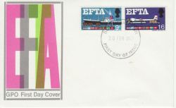 1967-02-20 EFTA Stamps Phos Southampton FDC (80773)