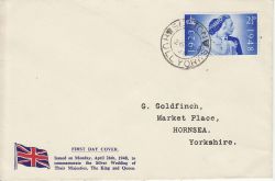 1948-04-26 Royal Silver Wedding Seaton Hull cds FDC (80791)