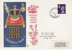 1975-05-21 N I Definitive Stamps Carrickfergus cds FDC (80810)