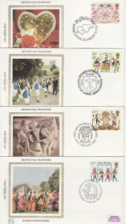 1981-02-06 Folklore Stamps x4 Benham FDC (80815)