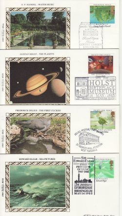 1985-05-14 British Composers Stamps x4 Benham FDC (80825)