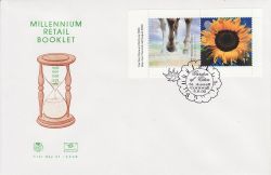 2000-09-05 Retail Booklet Stamps St Austell FDC (80856)
