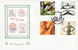 2000-10-03 Body and Bone Stamps Birmingham FDC (80865)