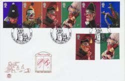 2001-09-04 Punch and Judy Stamps Covent Garden FDC (80874)