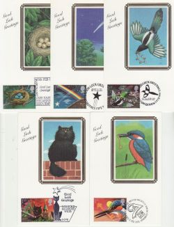 1991-02-05 Greetings  Stamps x10 Benham Cards FDC (80968)