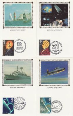 1991-03-05 Scientific Achievements x4 Benham Cards FDC (80971)