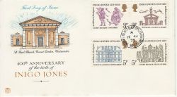 1973-08-15 Inigo Jones Stamps RAF STN cds FDC (80998)