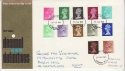 1971-02-15 Definitive Stamps London FDC (81002)