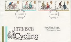 1978-08-02 Cycling Stamps Chester FDC (81033)