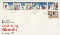 1973-11-28 Christmas Stamps RAF Station cds FDC (81053)
