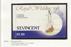 1981 St Vincent Royal Wedding $9.80 Booklet (81181)