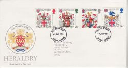 1984-01-17 Heraldry Stamps Epsom FDC (81201)