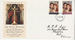 1986-07-22 Royal Wedding Stamps Medway FDC (81209)