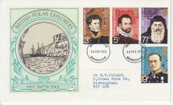 1972-02-16 Polar Explorers Stamps Birmingham FDC (81249)