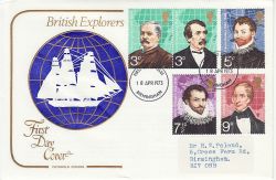 1973-04-18 British Explorers Stamps Birmingham FDC (81255)
