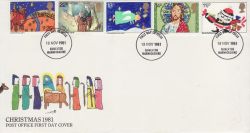 1981-11-18 Christmas Stamps Nuneaton FDC (81277)