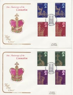 1978-05-31 Coronation Gutter Stamps x2 London SW1 FDC (81332)