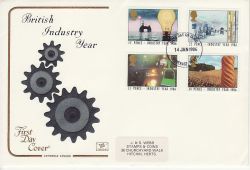 1986-01-14 Industry Year Stamps Stevenage FDC (81356)