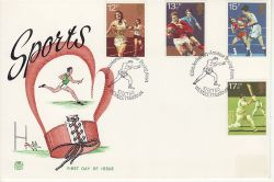 1980-10-10 Sport Stamps Wembley FDC (81390)