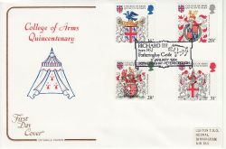 1984-01-17 Heraldry Stamps Fotheringhay Castle FDC (81406)