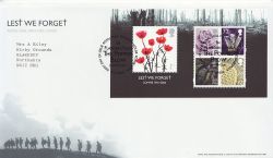 2006-11-09 Lest We Forget M/S T/House FDC (81437)