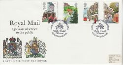 1985-07-30 Royal Mail 350th Bath Postal Museum FDC (81446)