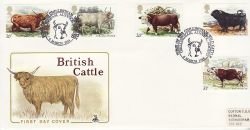 1984-03-06 British Cattle Stamps Chillingham FDC (81477)