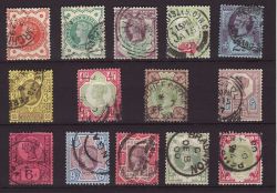 1887-92 QV Jubilee Issue Used Set 14 Stamps (81489)