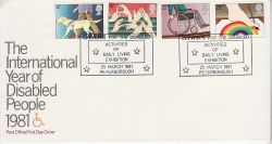 1981-03-25 Disabled Year Stamps Peterborough FDC (81538)