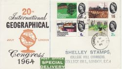 1964-07-01 Geographical Congress Cannon St cds FDC (81594)