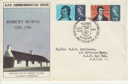 1966-01-25 Robert Burns Stamps Alloway FDC (81616)