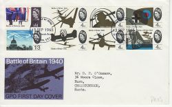 1965-09-13 Battle of Britain Stamps PHOS Bureau EC1 FDC (81618)