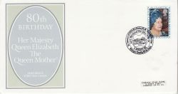 1980-08-04 Queen Mother Stamp Walmer Castle FDC (81697)