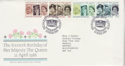1986-04-21 Queen's 60th Birthday Windsor FDC (81720)