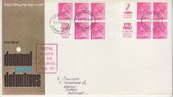 1971-02-15 Definitive Booklet Stamps Bradford FDC (81749)