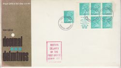 1971-02-15 Definitive Booklet Stamps Bradford FDC (81751)