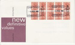 1980-02-04 Definitive Booklet Stamps London FDC (81754)