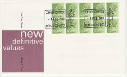 1980-02-04 Definitive Booklet Stamps London FDC (81756)
