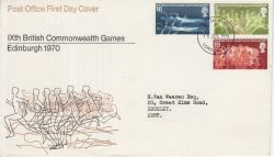 1970-07-15 Commonwealth Games Stamps London FDI (81827)