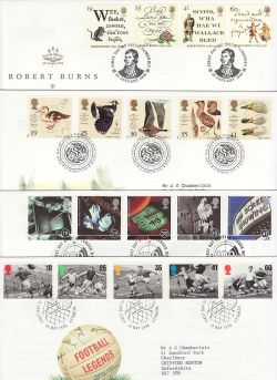 1996 Bulk Buy x10 FDC From 1996 Special Pmks (81891)