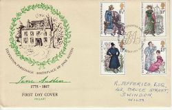 1975-10-22 Jane Austen Stamps STEVENTON FDC (81912)
