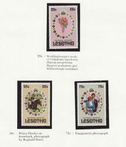 1981 Lesotho Royal Wedding Stamps MNH (81924)