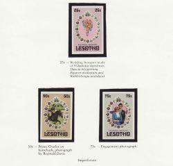 1981 Lesotho Royal Wedding Stamps Imperf MNH (81925)