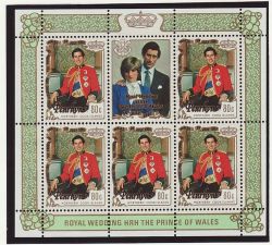 1981 Penrhyn Royal Wedding 80c Sheetlet MNH (81971)