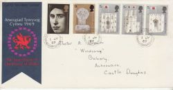 1969-07-01 Investiture Stamps Castle Douglas cds FDC (82001)