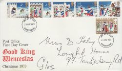 1973-11-28 Christmas Stamps 28th and 29th Pmk FDC (82043)