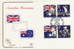 1988-06-21 Australia Bicentenary Stamps Portsmouth FDC (82061)