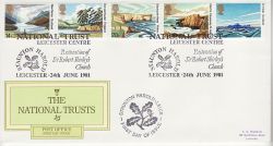 1981-06-24 National Trust Stamps Leicester FDC (82141)