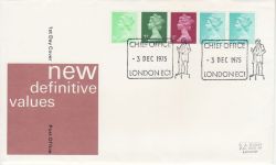 1975-12-03 Definitive Coil Stamps London EC1 FDC (82152)
